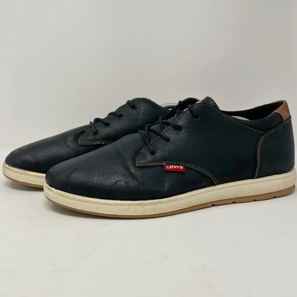 Levi's Black Faux Leather Comfort Low Sneakers Mens Size 13